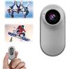 DANC Thumb Motion Camera, Blink Outdoor Camera Indoor Camera Wireless, 1080p Mini Action Camera High Clear Sports Recorder Camera Waterproof (NO Memory Card,White)