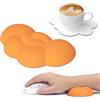 Attack Shark Supporto da Polso Cloud per Mouse con Sottobicchiere, Supporto Ergonomico in Schiuma Memory per Palmo della Tastiera con Massaggio, per Casa, Ufficio, Gioco su PC,Xbox,PS4 - Arancione