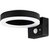 Brendz Applique da parete esterno solare con sensore di movimento PIR, 600 Lumen, Impermeabile IP44, lampada solare da esterno con 3 Modalità regolabili, Luce bianca calda 3000k, Tipo Malabo