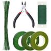 WUWYOUWL Wymaodan, kit per la composizione floreale, 6 strumenti per la composizione floreale, tra cui nastri e involucri floreali, tagliafili floreali, fili a stelo floreale, per bouquet fai da te (6 pezzi)