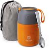 GOOD FOR YOU Thermos per alimenti, in acciaio inox, 530 ml, per pasti caldi e freddi, isolamento a doppia parete, contenitore termico per alimenti, per scuola, ufficio, viaggi, campeggio, cucchiaio pieghevole