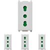 Vimar 0R14203.SL Plana Silver Presa a muro con protezione SICURY, 2P+T 16A P17/11 Silver, Pacco da 4