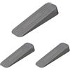 Bulk Hardware BH02509 Cuneo Ferma-Porta Deluxe in Gomma Antiscivolo, Grigio, Pacco da 3