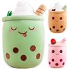 Bobomon Bubble Tea Peluche Kawaii Cuscino Gigante Boba Bambola di Peluche Morbidosi Cute Tazza Perla Tè Al Latte Peluche Animato (35cm, Verde)