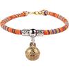 Raopuzi Collare Nome Cane Pet Bell Collare colorato per Cani di Piccola Taglia Collare in Cotone Regolabile (Orange, XS)