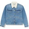 Wrangler Giacca Heritage Sherpa Denim Jacket, First Love, XS Donna