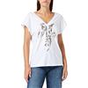 United Colors Of Benetton T-shirt Scollo 'V' 3eerd400s, Donna, Nero 100, M