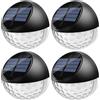 Quntis 4 Pezzi Luci Solari Esterno Giardino, IP65 Impermeabile LED Lampada Solare Esterno da Parete, Luci Esterno Energia Solare Decorative per Giardino,Patio,recinzione,cortile - bianco caldo
