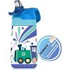 FJbottle Borraccia Bambini Acciaio Inox con cannuccia 350ml, Borraccia Termica senza BPA, bottiglia da viaggio per scuola, campeggio