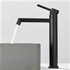 Ulytid Rubinetto per Lavabo Alto, Miscelatore per Lavabo in Bagno Con Altezza Del Beccuccio di 204mm Rubinetto per Lavandino su Piano a Rotazione 360° Miscelatore Monocomando, Finitura Nera Opaca