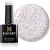 BLUESKY Smalto Per Unghie Gel, Sprinkles, Sr24, Bianca (Per Lampade Uv E Led) - 10 ml