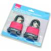 Hilka 70828050 Lucchetto Resistente alle intemperie con Chiave Simile, 2 Pezzi, Giallo, 50mm