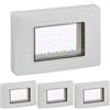 Vimar 0R14943.01 Calotta da parete IP55, 3 moduli Eikon, Arké e Plana, con viti, per scatole da incasso 3 moduli, bianco, Pacco da 4