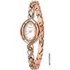 TIME100 Orologio Bracciale da Donna Decorato con i Diamanti Movimento al Quarzo Cinturino Acciaio Elegante e Leggero(OroRosa)
