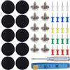 Zocipro 65Pcs Kit Riparazione Cielo Auto, Riparazione Automobilistica Rivetti Pulsante di Riparazione con 65 Spilli Colorati 1 Cacciavite 1 Metro a Nastro per Tutte Auto (Nero)