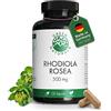 GREEN NATURALS Rhodiola Rosea (120 capsule da 500mg) - Produzione tedesca - 100% vegano e senza additivi - scorta per 4 mesi