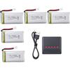 BLLRC 5 PZ 3.7V 1200mah Batteria Al Litio con 5 in 1 Caricatore per SYMA X5S X5SC X5SW X5SW-1 RC Drone fotografia Aerea Quadcopter Batteria