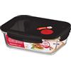 LocknLock Lock & Lock Contenitore per Alimenti in Vetro con Coperchio ermetico - Portavivande per Scaldare al Forno e Congelare in Freezer - Senza BPA, 1L