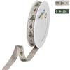 Halbach Seidenbänder Nastro regalo di Natale alberi di abeti, larghezza 15 mm, lunghezza 20, ideale per confezionare eleganti regali di Natale, colore: lino/verde/bianco