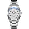 ADDIESDIVE ADDIEDIVE 36MM Orologio al Quarzo, Semplice Orologio da polso per Uomo e Donna, VH31 Movimento al quarzo K1 Mineral Bubble Conves Crystal Impermeabile 100M (Bianco)