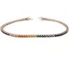 Gioielleria Bucci Bracciale tennis in oro biacno 18 kt con zirconi multicolor raimbow