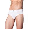 marcLuis - Slip Realizzato in Morbido Cotone Elasticizzato a Vita Alta, Confezione da 6 Pezzi, Colore: Bianco, Taglia XL