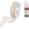 Halbach Seidenbänder Nastro in pizzo larghezza: 30 mm. Lunghezza: 15 m, merletto in rotolo, nastro per matrimoni, cucito o decorazione da tavolo, tessuto in pizzo per fai da te, colore: madreperla