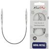 KnitPro-Ferri da Maglia circolari fissi Nova, in Ottone Cavo galvanizzato, Argento, 25 cm x 5 mm