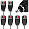 KUOQIY 6 Pezzi Maschio RCA a Femmina AV 2 Viti Terminali, Adattatore Cavo da RCA a Altoparlante Subwoofer Altoparlante Phono, Tipo a Molla per CCTV