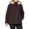 CMP - Giacca in softshell medio lunga da donna con cappuccio fisso, Black Blue, 46