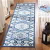 SAFAVIEH Tappeto Tradizionale per Soggiorno, Sala da pranzo, Camera da letto - Kazak Collection, A Pelo Corto, Blu e crema, 61 X 244 cm