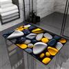 Olnamaro Tappeto Bagno Antiscivolo,Tappeti Bagno&Door Mat&Motivo in Pietra 3D,Tappeto Bagno Assorbente 80x50cm,Asciugare Rapidamente all'Aria e Decorare l'atmosfera (80x50CM, Giallo)