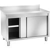 Amitek Tavolo Inox Armadiato Amitek TDA127A - Dim. 120x70x95h cm - con Alzatina