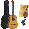Juan Miguel Navarrez chitarra da concerto, chitarra classica, 4/4 miele - naturale, Starter Set (incl. borsa, plettri, libro con CD, accordatore)