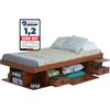 Memomad Letto a Cassetti Bali Singolo (90x190 cm) Caramello - Molto spazio di stoccaggio e cassetti, ideale per piccole stanze - Letto con contenitore in legno massello - Prezzo incl. rete a doghe