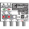 Elettronica Cusano (ECO)ASS30-UUReg(4G/5G)/2OUT - Amplificatore Antenna TV con Filtro LTE 4G e 5G (Selezionabile), Amplificatore Antenna da Palo, 2 Ingressi UHF, Gain 30dB, Amplificatore Antenna 2 Uscite, Made in Italy