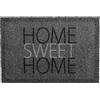 oKu-Tex Zerbino, Tappeto Ingresso, Interno, Antiscivolo, Lavabile, Antracite Melange, Poliammide, Home Sweet Home Anthracite, 40 x 60 cm