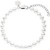 Purelei® Diligence Bracciale (argento), impermeabile, per uomini e donne, elegante, unisex, in acciaio inox, idea regalo per uomo e donna, lunghezza regolabile 18-22 cm