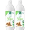 MENFORSAN Aloe Vera Shampoo per cani, 1 litro, confezione da 2, verde