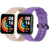 MIJOBS 2 Cinturini Compatibili con Redmi Watch 2 Lite & POCO Watch Cinturino in Silicone Braccialetti Sportivi Bracciale Impermeabile Cinturino di Ricambio per Xiaomi Redmi Watch 2 Lite Braccialetto