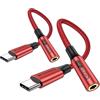 MOSWAG Adattatore jack per cuffie USB C a 3.5mm, adattatore audio USB C a cavo Dongle Aux per Samsung Galaxy S22 S21 S20 Ultra S20 + Nota 20 10 S10 S9 Plus, Pixel 4 3 2 XL, ipad Pro e altro ancora