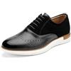 MEIJIANA Oxford Scarpe Stringate Uomo Business Casual Oxford Eleganti Scarpe Estive, nero-03, 43 EU (10 UK)