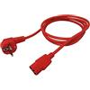 Roline CAVO ALIMENTAZIONE MT. 1.80 SPINA TEDESCA 90 GRADI 250 V PRESA IEC VDE ROSSO