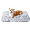 EHEYCIGA Cuscino per Cani Taglia Media, 75Lx50W cm Cuscino Cane Morbida lavabile, Morbido e Confortevole Letto per Cani a Pelo Lungo, Grigio