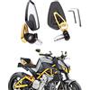 DREAMIZER Specchietti laterali Universal per moto Bar End, 7/8 22mm Manubrio in lega di alluminio Specchietti retrovisori per scooter Cruiser Sport Bike Chopper