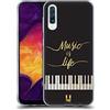 Head Case Designs Rosa Musica Pianoforte Arte Custodia Cover in Morbido Gel Compatibile con Samsung Galaxy A50/A30s (2019)