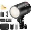 GODOX AD100Pro - Kit flash compatto portatile da 100 W a testa tonda TTL HSS con luce di modellazione + diffusore a cupola