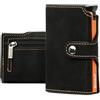 Bronzi® Portafoglio Uomo Slim Piccolo | Portacarte Uomo Donna Portatessere Porta Carte Di Credito | Portafogli Mini Protezione RFID con Portamonete | Box Regalo - Brand Italiano