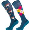 TODO Comodo Calze da equitazione Colorate con Motivo STJBW | Calzini da equitazione in Cotone per Donne, Ragazze, Bambini, 39-42