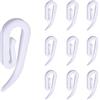 CCUCKY 100 Pezzi Ganci per tende in plastica bianca per tenda per porta, tenda per finestra e tenda per doccia